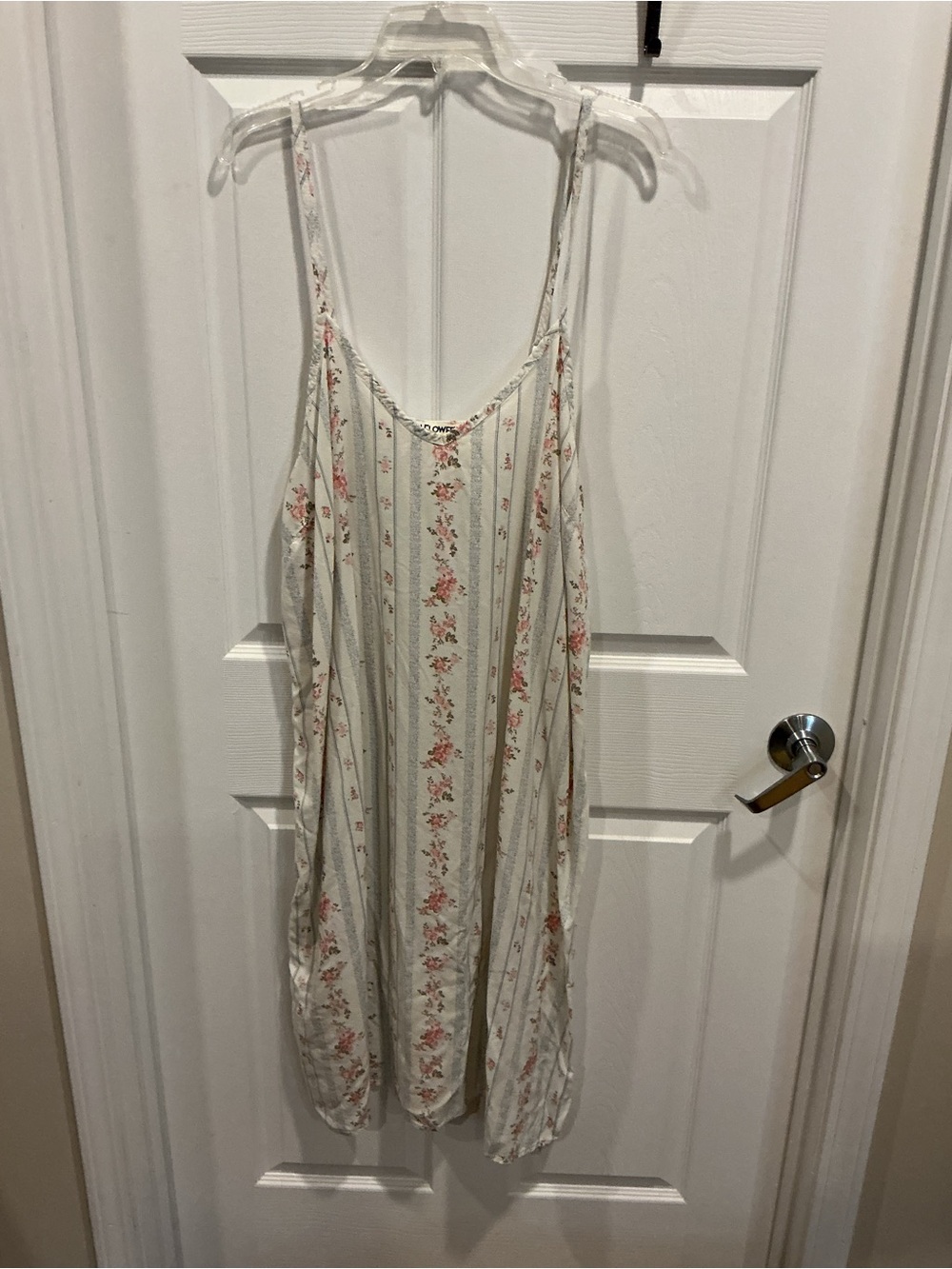 Wallflower Cream Floral-Striped dress